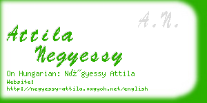 attila negyessy business card